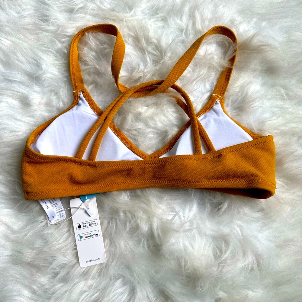 Mustard Yellow Bikini Top size S - Picture 2 of 5